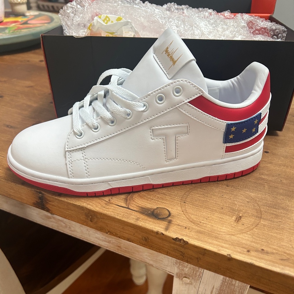 Trump 45 sneakers never worn, new condition still in box!